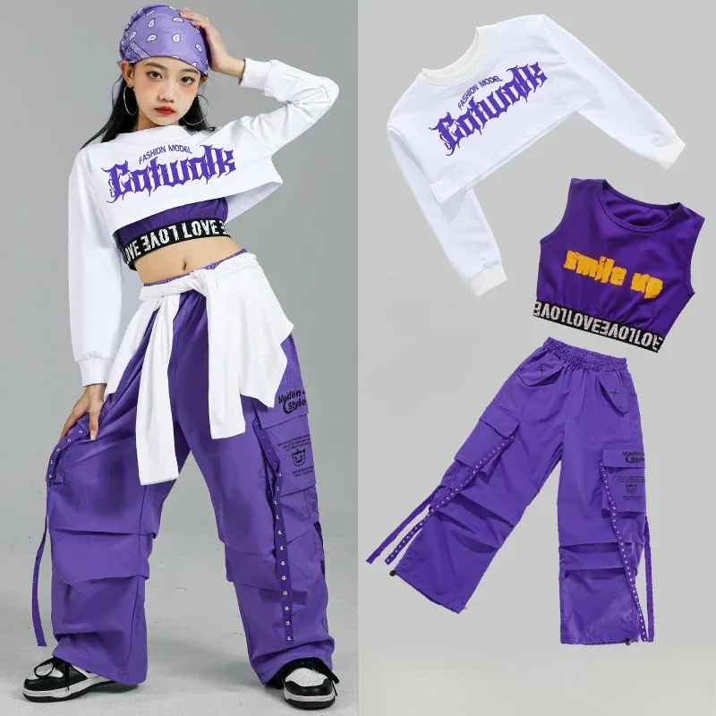 Street Fashion Outfit Girl - 어린이 스트리트 댄스 의상 어린이 streetwear