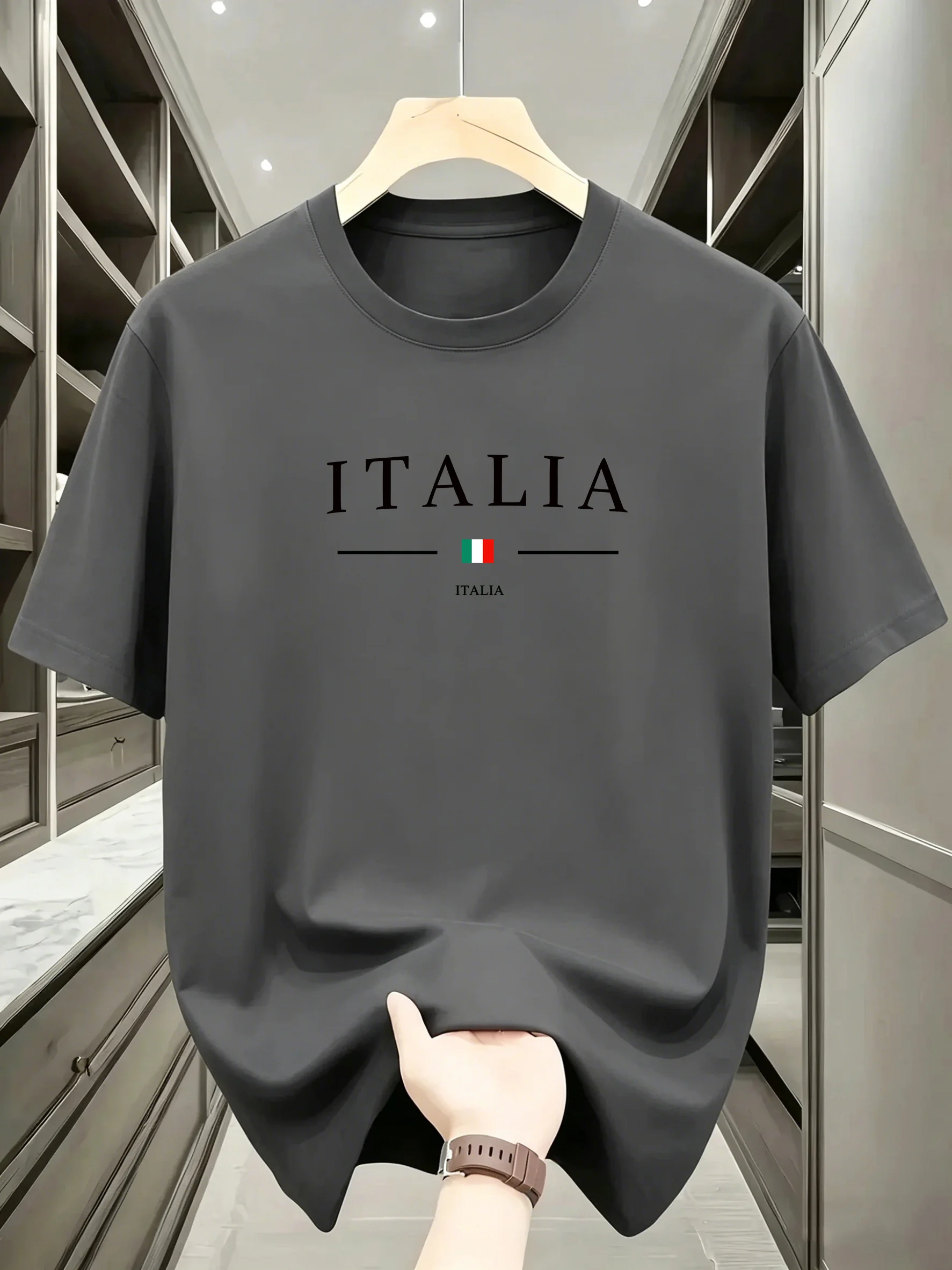 Street Fashion Milan - 남성용 여름 스포츠 속건 티셔츠, 세련된