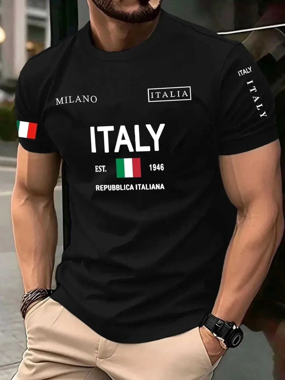Street Fashion Milan - 3D 프린트 유럽 아메리칸 패션 트렌드