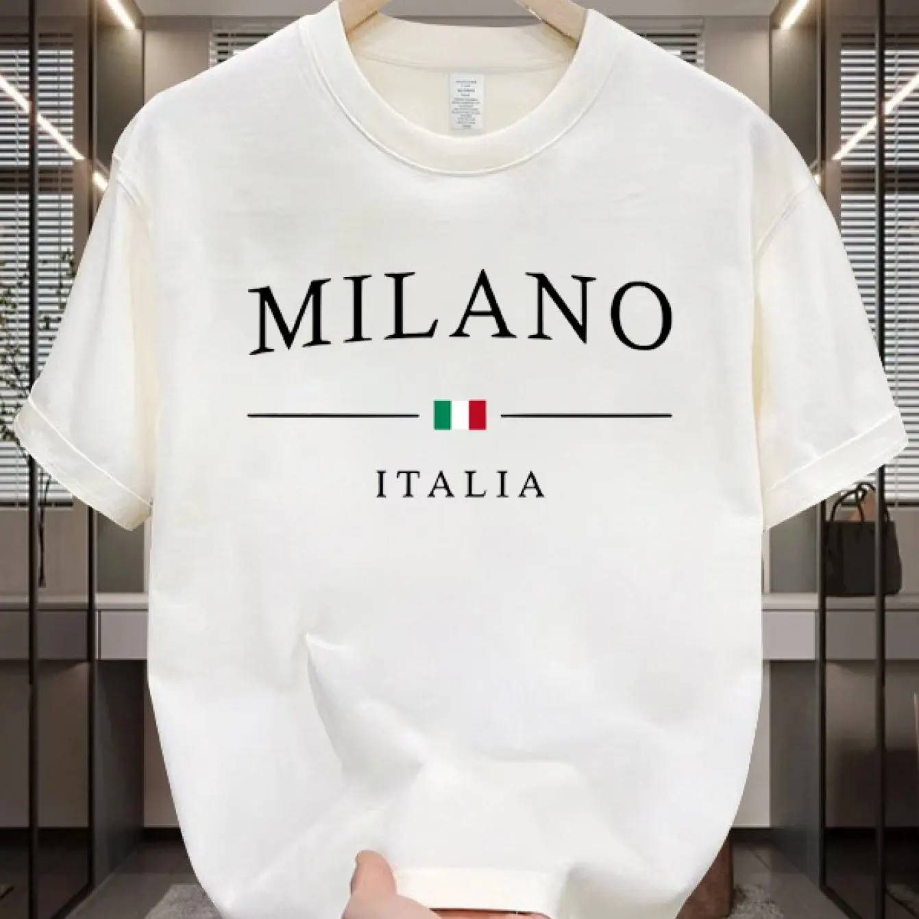 Street Fashion Milan - 밀라노 이탈리아 남성 티셔츠 이탈리아 패션