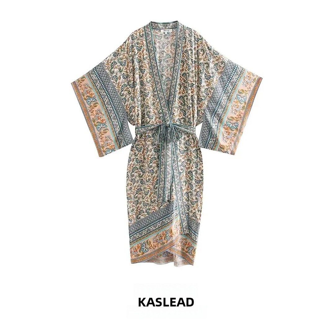 Street Fashion Kimono - KASLEAD 신상 여성 스트리트 스타일 루즈핏