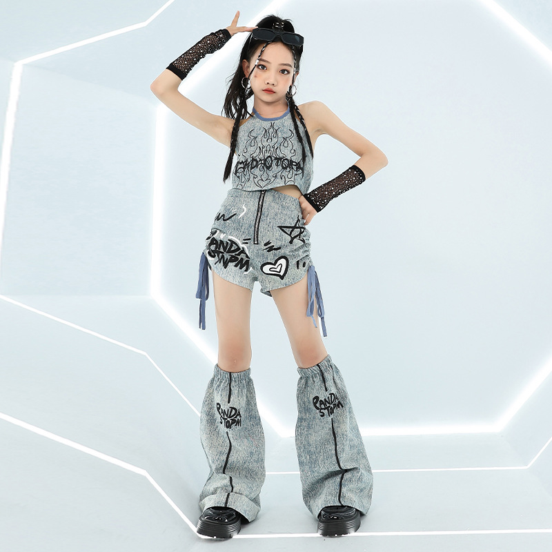 Street Fashion Outfit Girl - 멋진 소녀 힙합 청바지 탑 패션