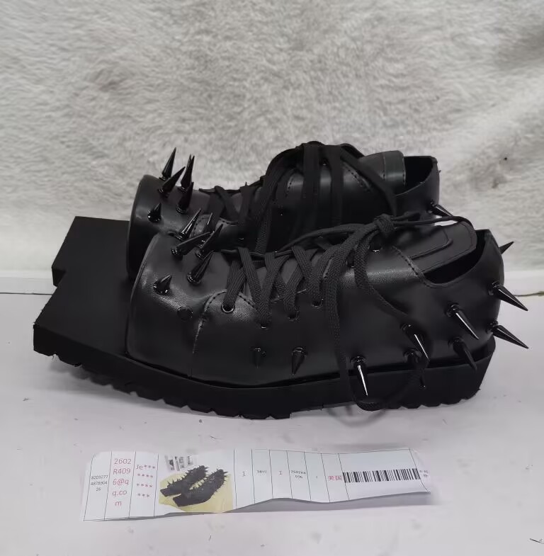 Street Fashion Y2K - 여성용 블랙 가죽 호그토 부츠 펑크