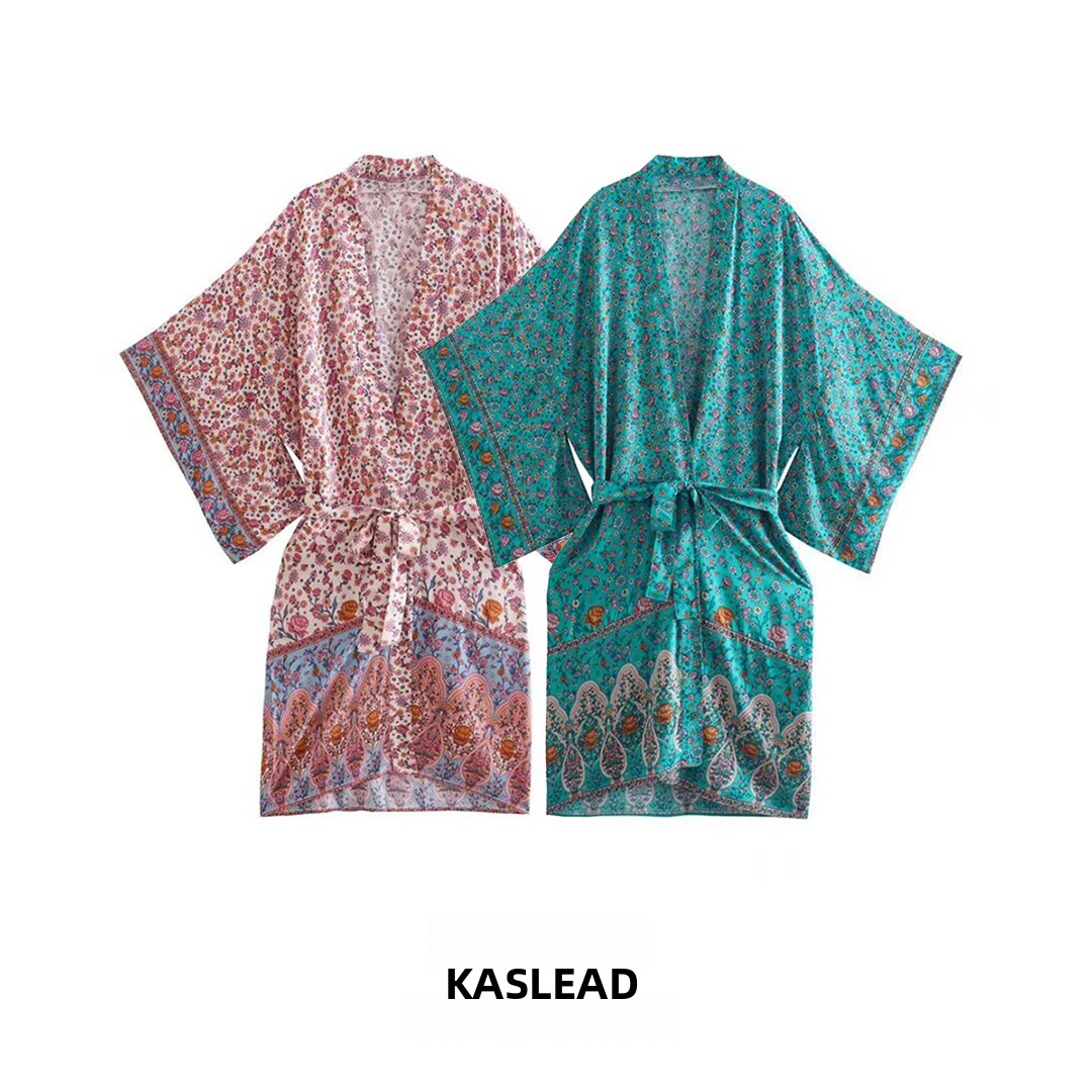 Street Fashion Kimono - KASLEAD 새로운 여성 패션 심플 슬리밍
