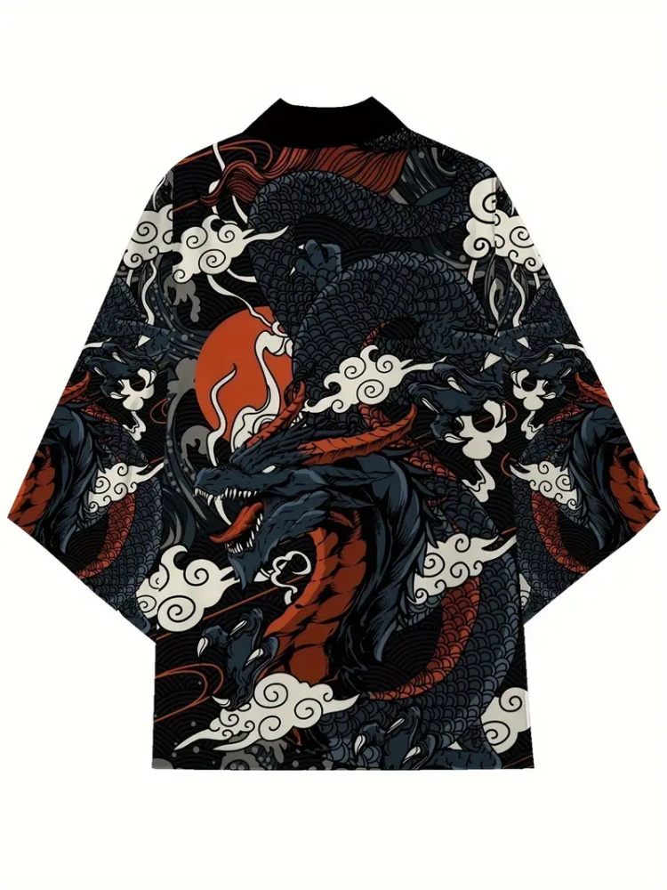 Street Fashion Kimono - 남성 패션 일본 여름 기모노 드래곤