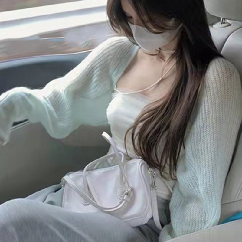 여성용 한국 스타일 카디건, 올매치 솔리드 디자인, 용 - Street Fashion China Girl 리뷰 및 가격