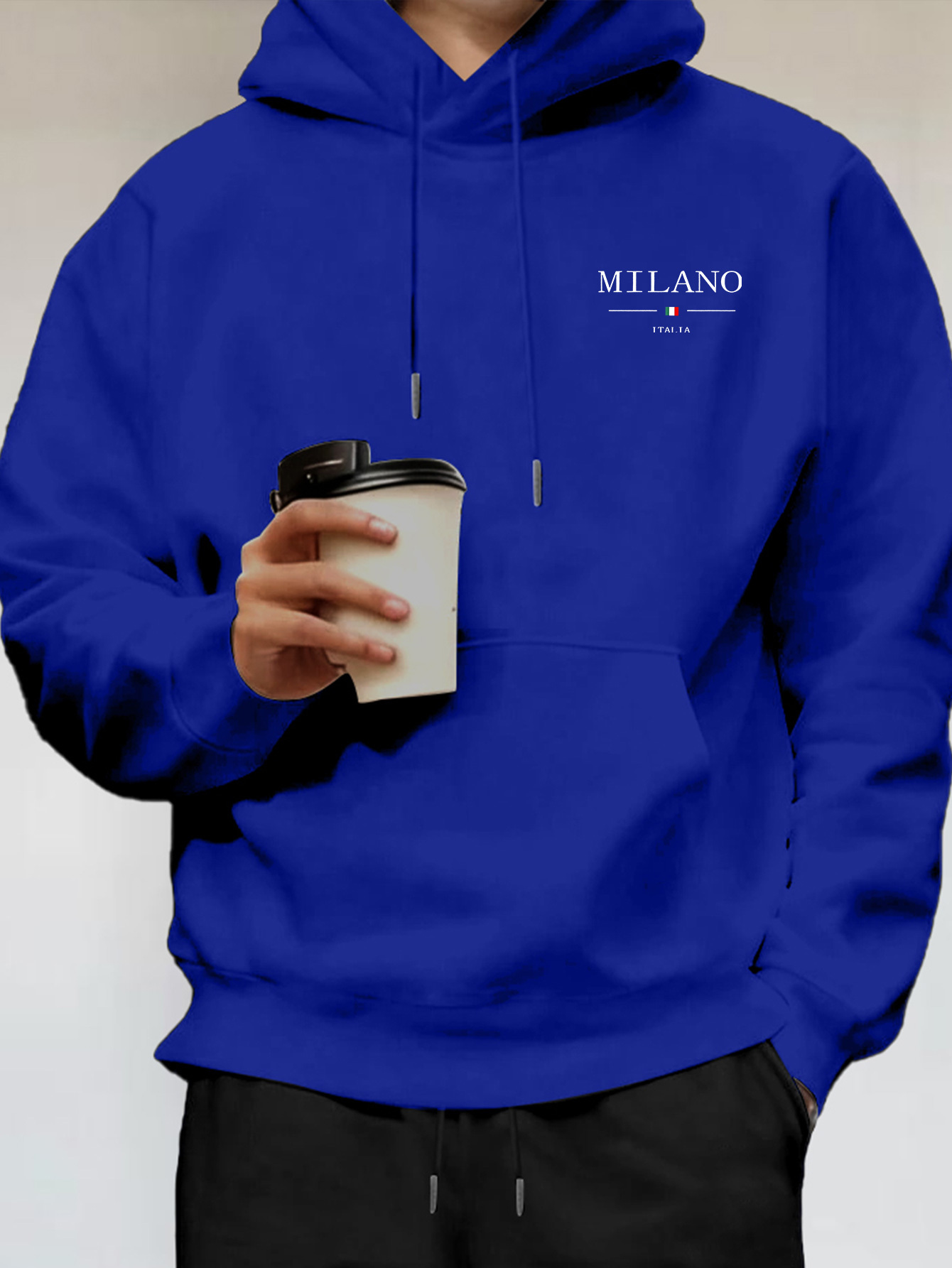 미니멀리스트 패션 밀라노 레터 프린트 남성 후드티 데일 - Street Fashion Milan 리뷰 및 가격