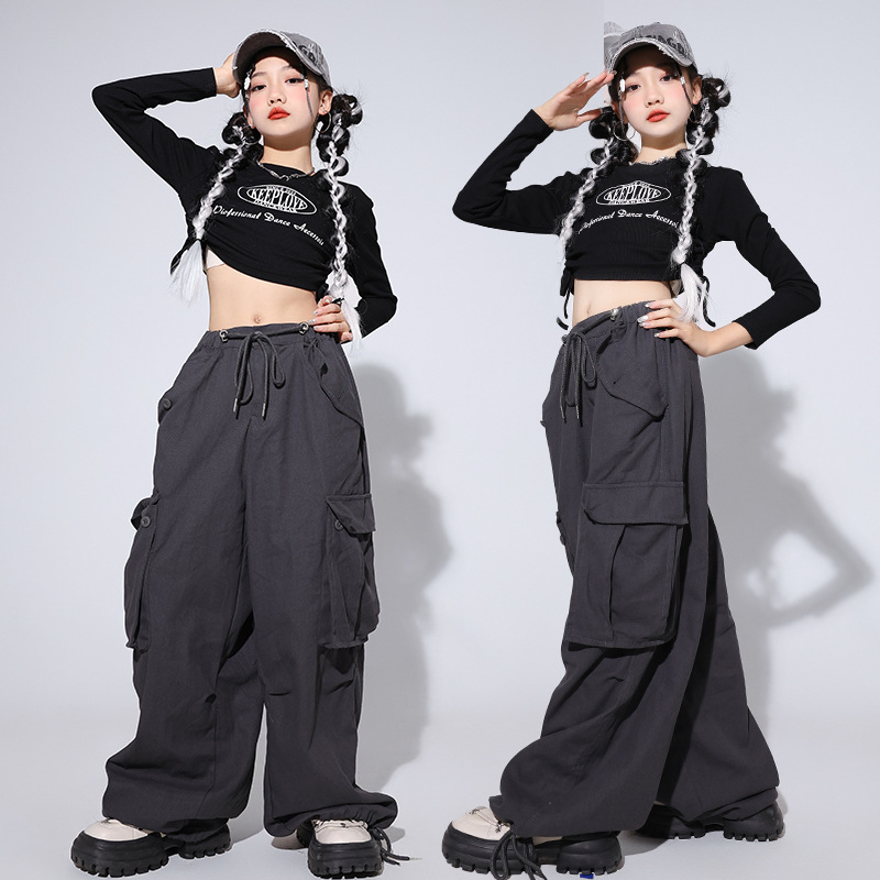 여성 힙합 크롭탑 루즈 카고 팬츠 의상 세트 패션 스트 - Street Fashion Outfit Girl 리뷰 및 가격