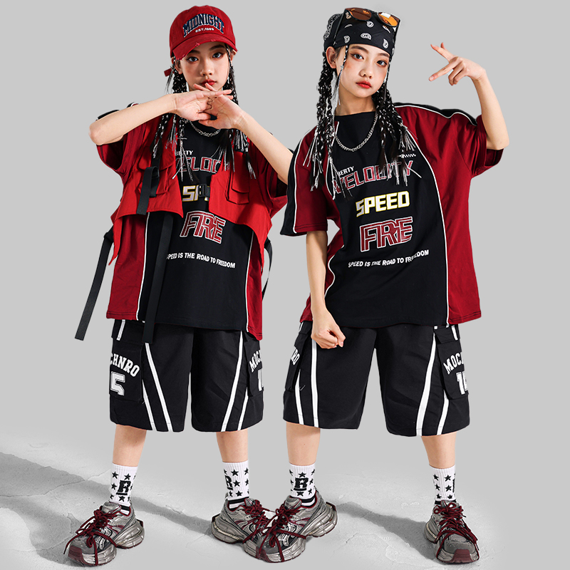 십대 패션 힙합 재즈 댄스 의상 티셔츠 반바지 의류 세 - Street Fashion Dance 리뷰 및 가격