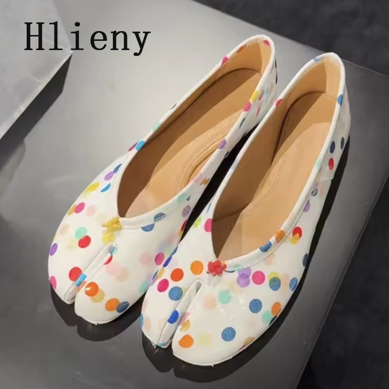 Hlieny 패션 다채로운 폴카 도트 스플릿 토우 여성 - Street Fashion Dance 리뷰 및 가격