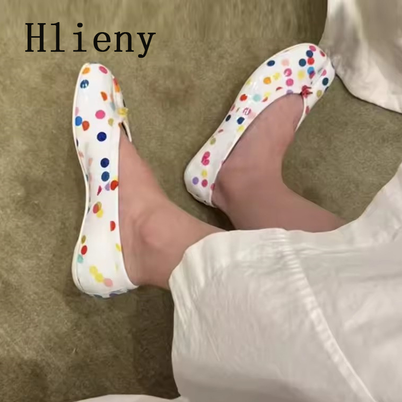 Hlieny 패션 다채로운 폴카 도트 스플릿 토우 여성 - Street Fashion Dance 리뷰 및 가격