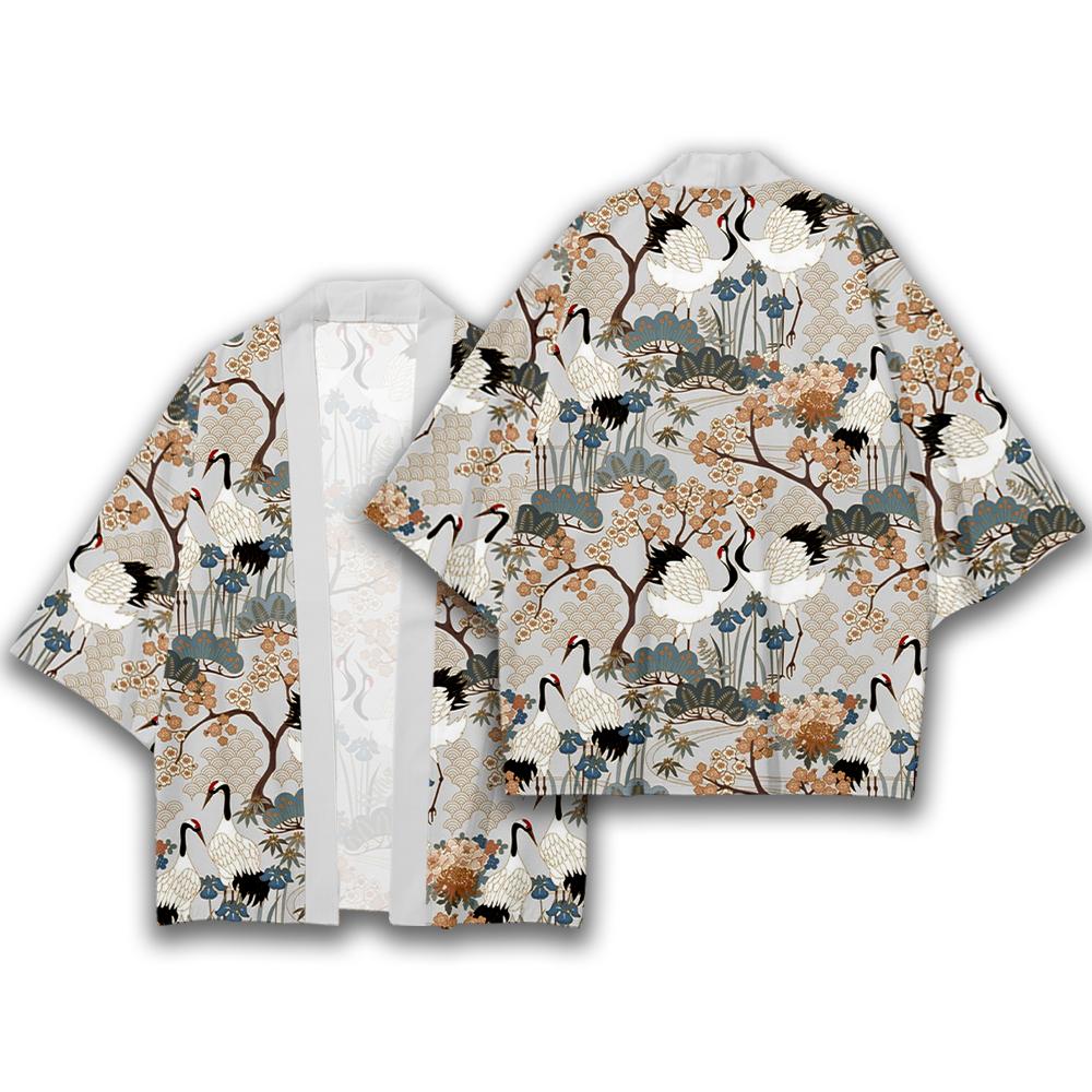 벚꽃 패턴 일본식 기모노 유니섹스 루즈하고 편안한 유카 - Street Fashion Kimono 리뷰 및 가격
