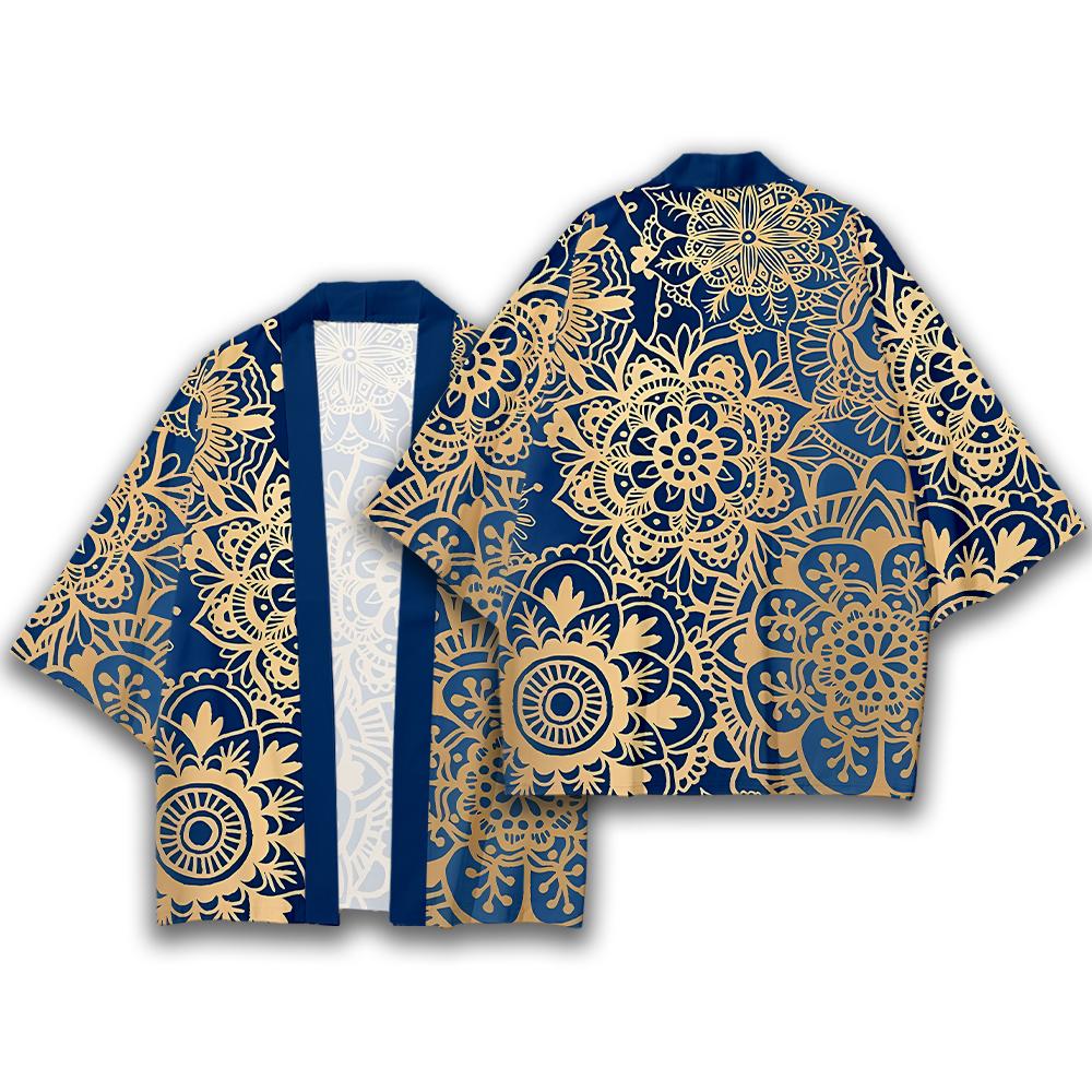 벚꽃 패턴 일본식 기모노 유니섹스 루즈하고 편안한 유카 - Street Fashion Kimono 리뷰 및 가격