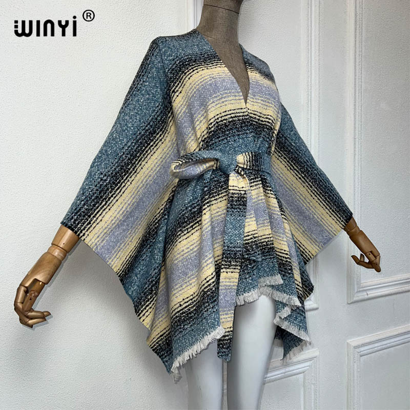 WINYI 여성용 겨울 재킷, 레트로 루즈 오버코트,  - Street Fashion Kimono 리뷰 및 가격