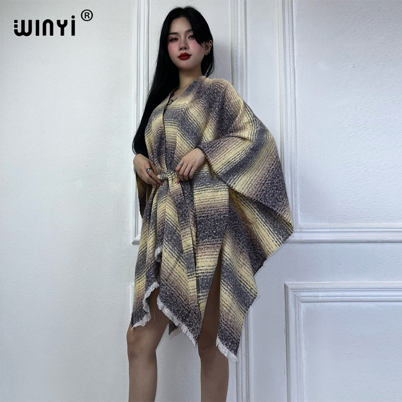 WINYI 여성용 겨울 재킷, 레트로 루즈 오버코트,  - Street Fashion Kimono 리뷰 및 가격
