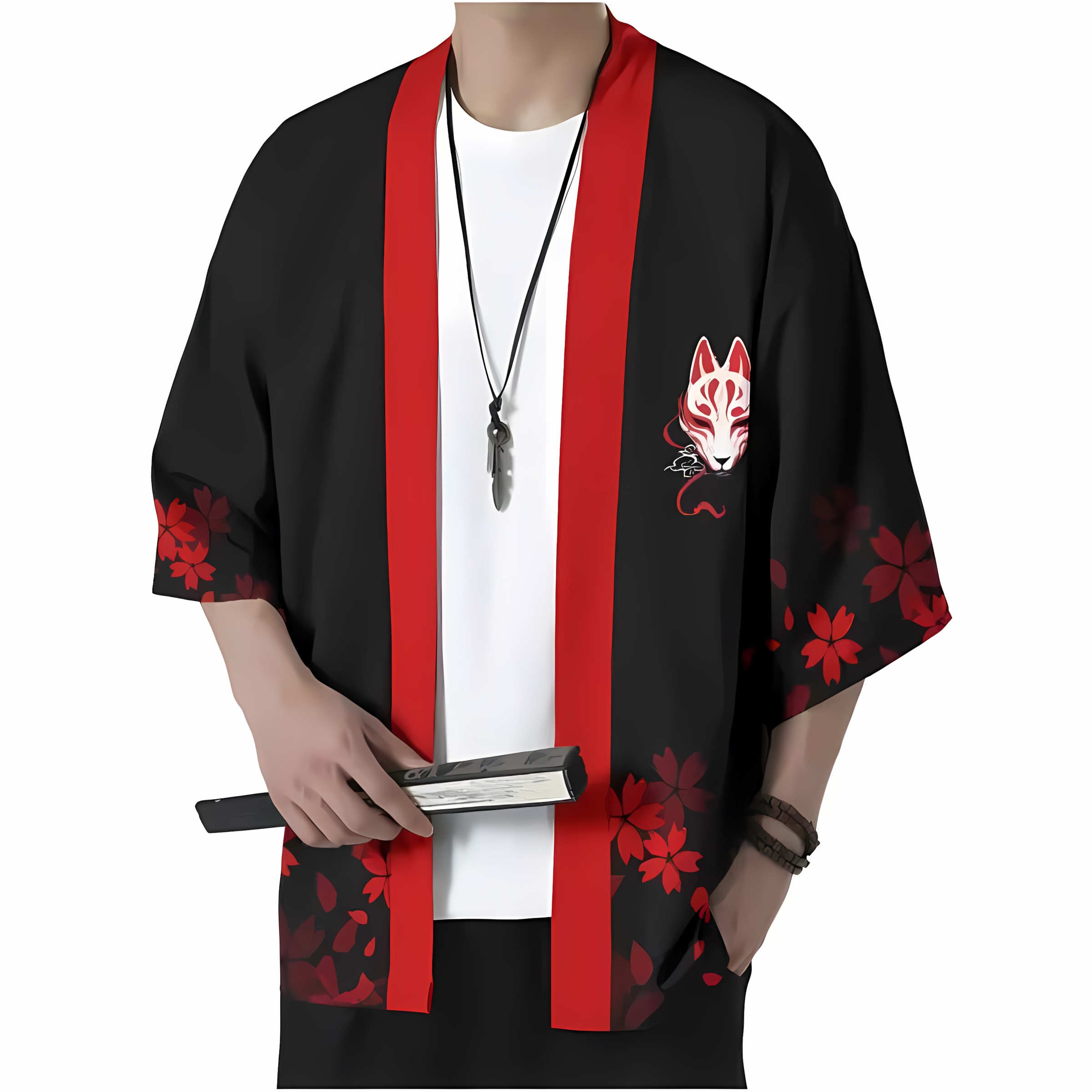 2026 여름 신상 남성 기모노 3D 폭스 마스크 패턴 - Street Fashion Kimono 리뷰 및 가격