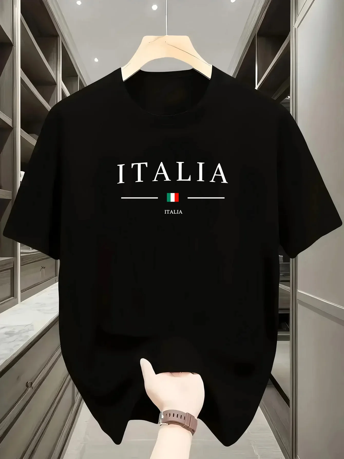 남성용 여름 스포츠 속건 티셔츠, 세련된 밀라노 레터  - Street Fashion Milan 리뷰 및 가격