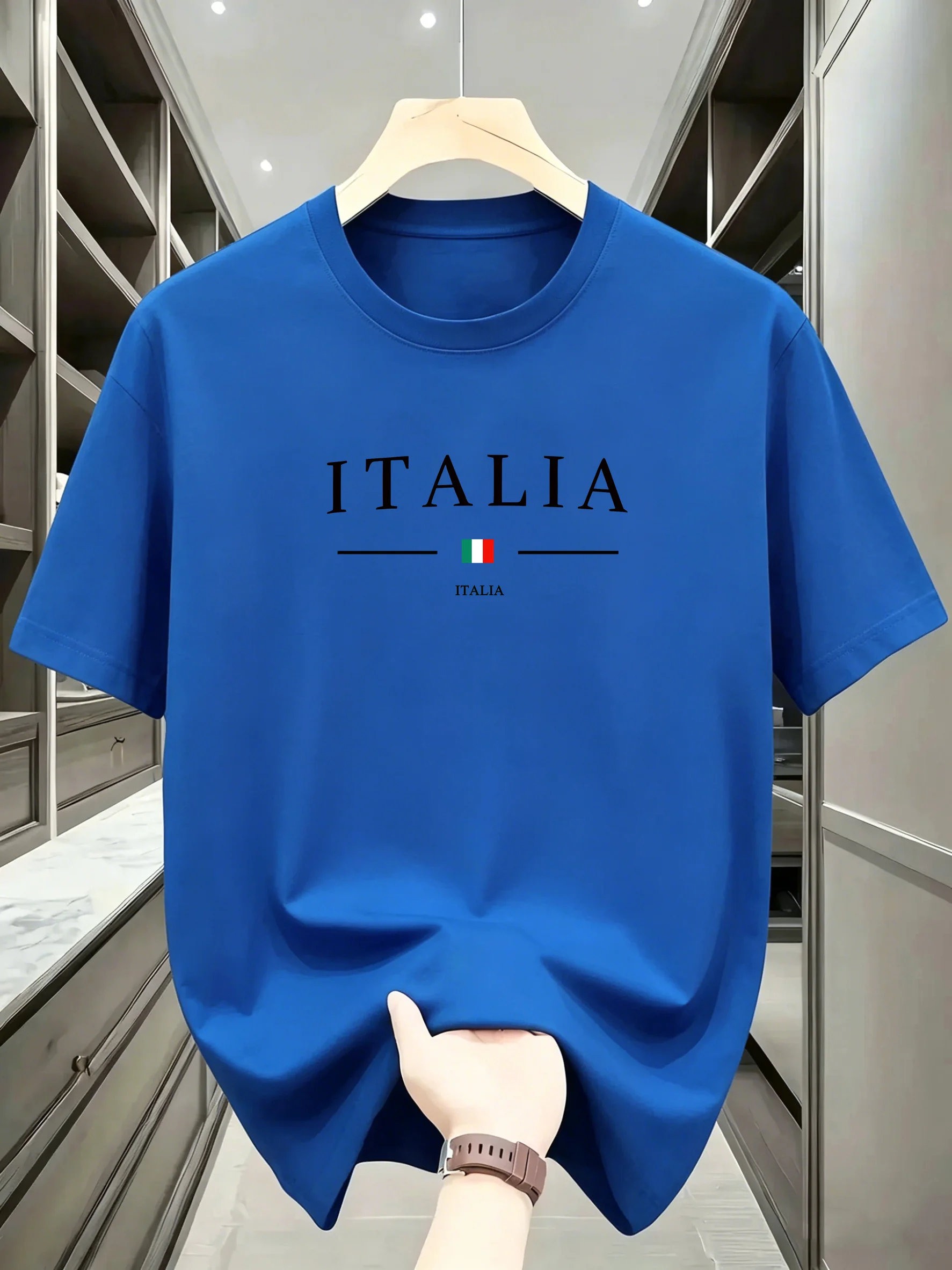 남성용 여름 스포츠 속건 티셔츠, 세련된 밀라노 레터  - Street Fashion Milan 리뷰 및 가격