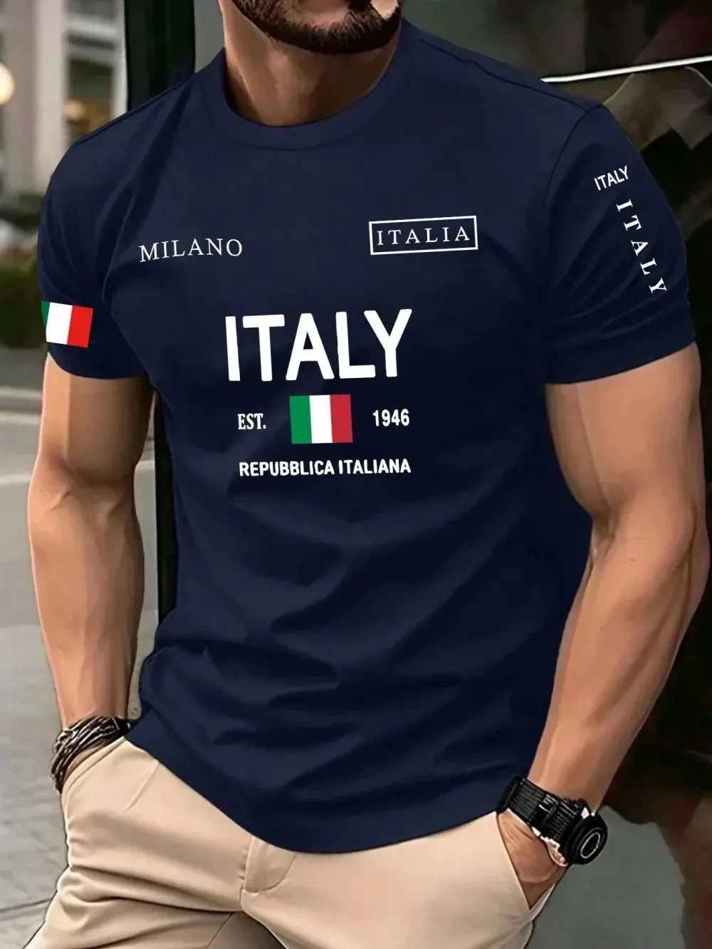 3D 프린트 유럽 아메리칸 패션 트렌드 밀라노 레터 브 - Street Fashion Milan 리뷰 및 가격