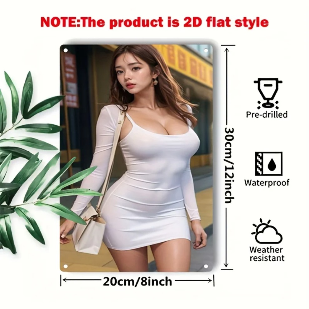 HD 메탈 벽 장식 아시아 거리 패션 뷰티 핀업 걸 빈 - Asian Street Fashion Girls 리뷰 및 가격