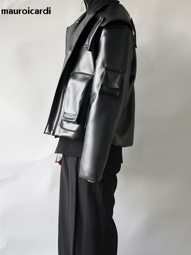 Mauroicardi 봄 가을 시원한 오버사이즈 짧은  - Street Fashion Runway 리뷰 및 가격