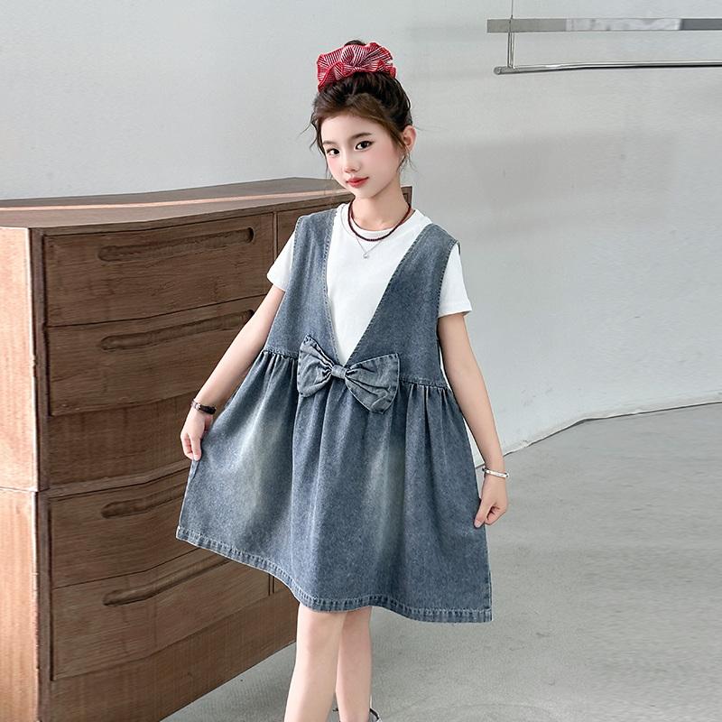 키즈 패션 양면 루즈핏 민소매 데님 베스트 드레스 (십 - Street Fashion Outfit Girl 리뷰 및 가격
