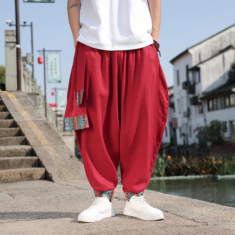 2026 중국 스타일 남성 레트로 와이드 레그 팬츠 루 - Street Fashion In Chinese 리뷰 및 가격