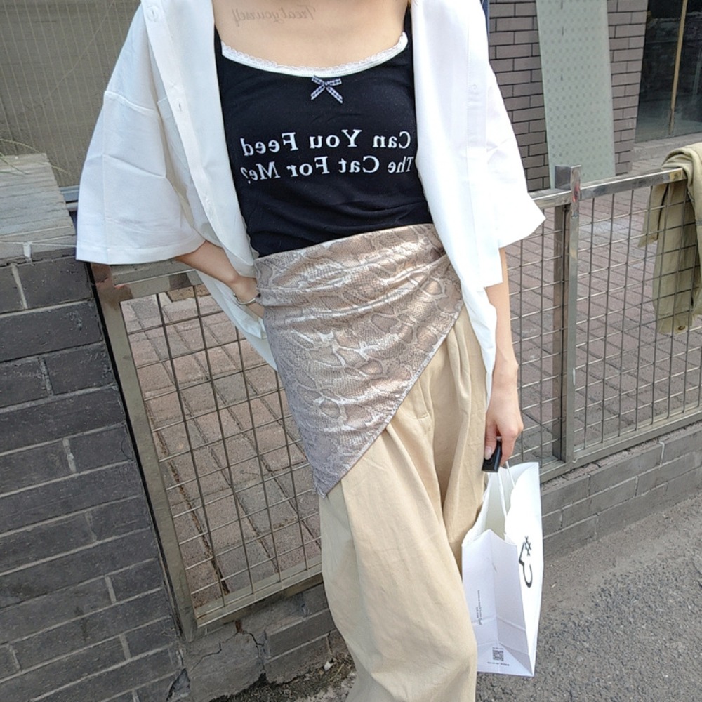 헤드웨어 Y2K 뱀 무늬 헤어 스카프 부드러운 힙합 뱀 - Street Fashion Dance 리뷰 및 가격