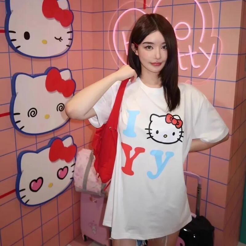 반팔 산리오 여름 순면 유니섹스 티셔츠 헬로키티 트렌디 - Street For Fashion 리뷰 및 가격