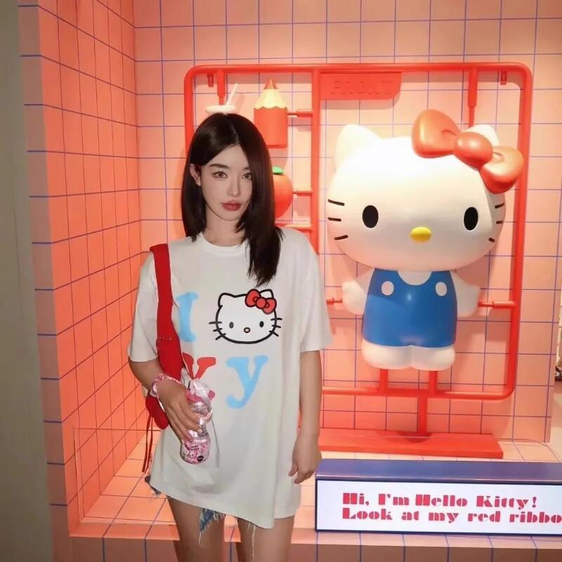 반팔 산리오 여름 순면 유니섹스 티셔츠 헬로키티 트렌디 - Street For Fashion 리뷰 및 가격