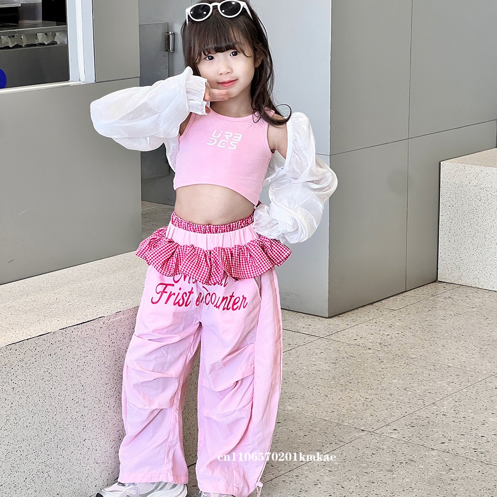 소녀들을 위한 재즈 댄스 의상 Kpop 복장 힙합 퍼포 - Street Fashion Outfit Girl 리뷰 및 가격