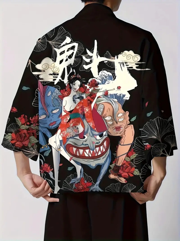 남성 패션 일본 여름 기모노 드래곤 프린트 3D 프린트 - Street Fashion Kimono 리뷰 및 가격