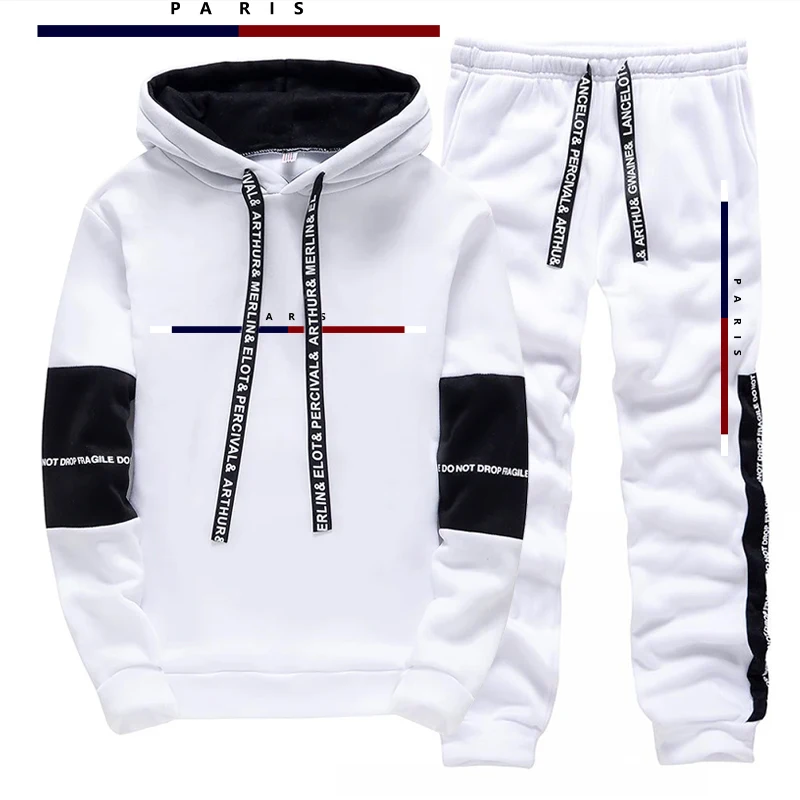 파리 패션 프린트 남성 세트/후드티/바지 가을 데일리  - Street For Fashion 리뷰 및 가격